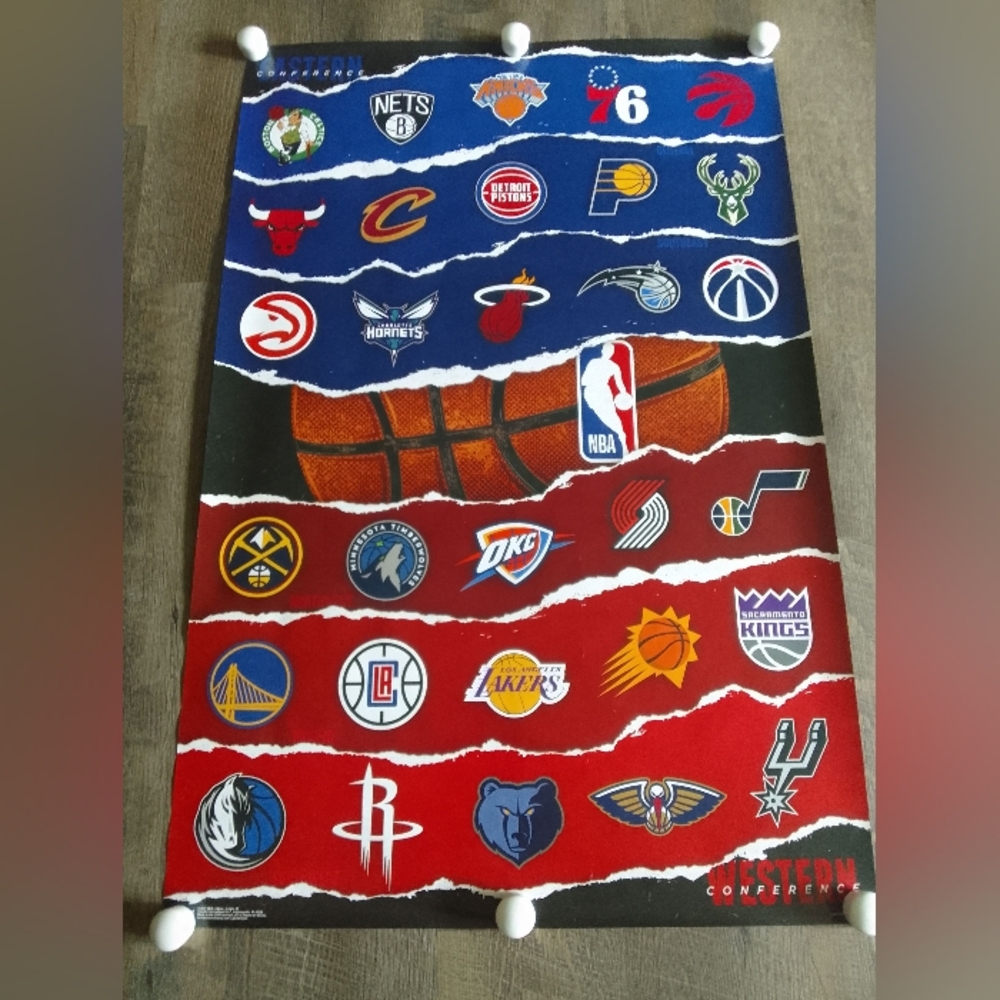NBA League Logos Poster 34"X22"